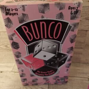 Cardinal Games Bunco Dice Game Deluxe Complete Pink Collector's Box Bell
